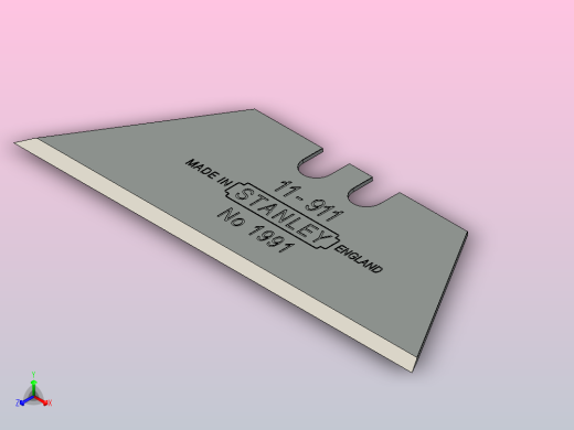 斯坦利刀片正等轴测缩略图