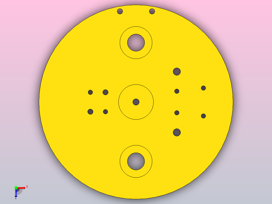 拨叉831007车55孔带三维夹具图零件机械加工工艺规程+说明书俯视图