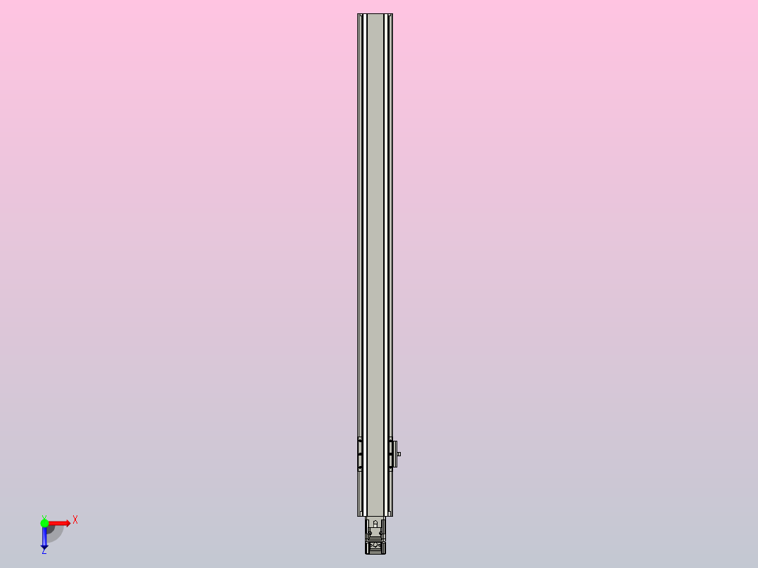 日规模组半封闭丝杆TPA-HNR-65S-1610C-L750-M-C-P10-N3俯视图