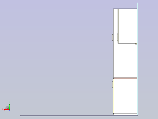 厨房装修橱柜模型后视缩略图