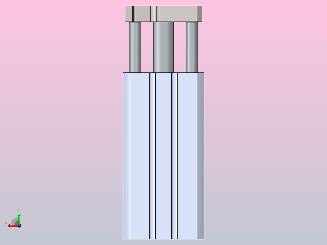 SMC CDQMB25-50导杆油缸后视图
