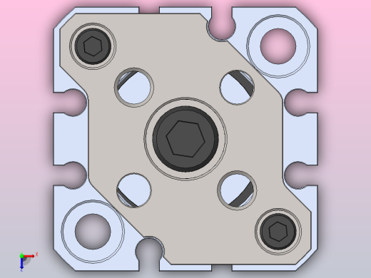SMC CDQMB25-50导杆油缸俯视缩略图