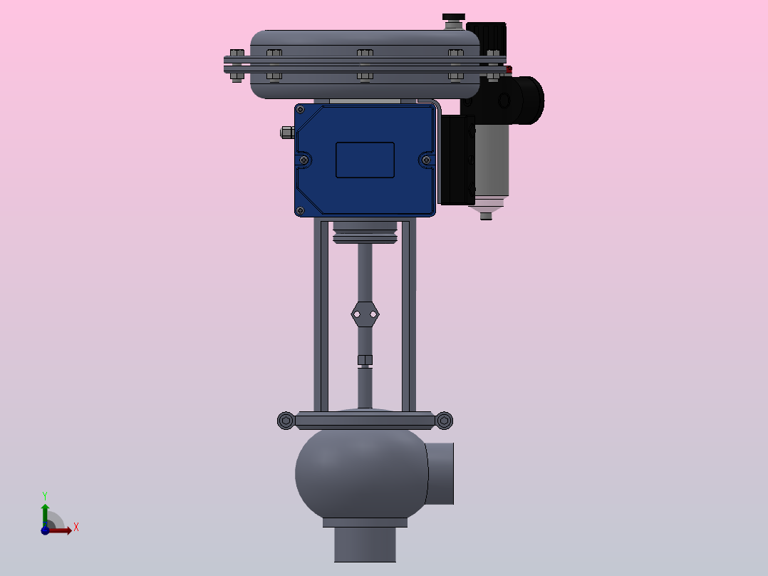 DTG-01-L型数字式调节阀(3277)[DTG-01-DN50]前视图