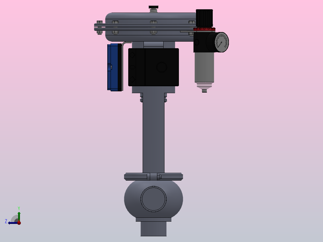DTG-01-L型数字式调节阀(3277)[DTG-01-DN50]右视图