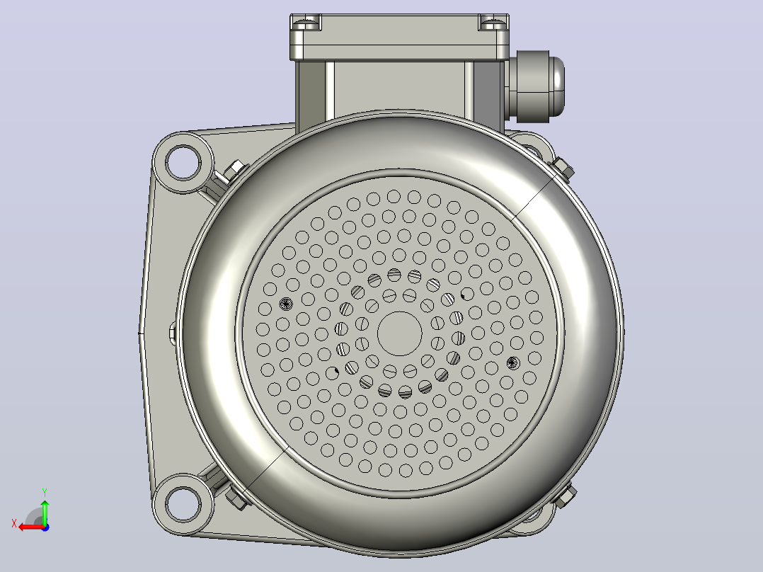 电机三相200W3#立式后视图