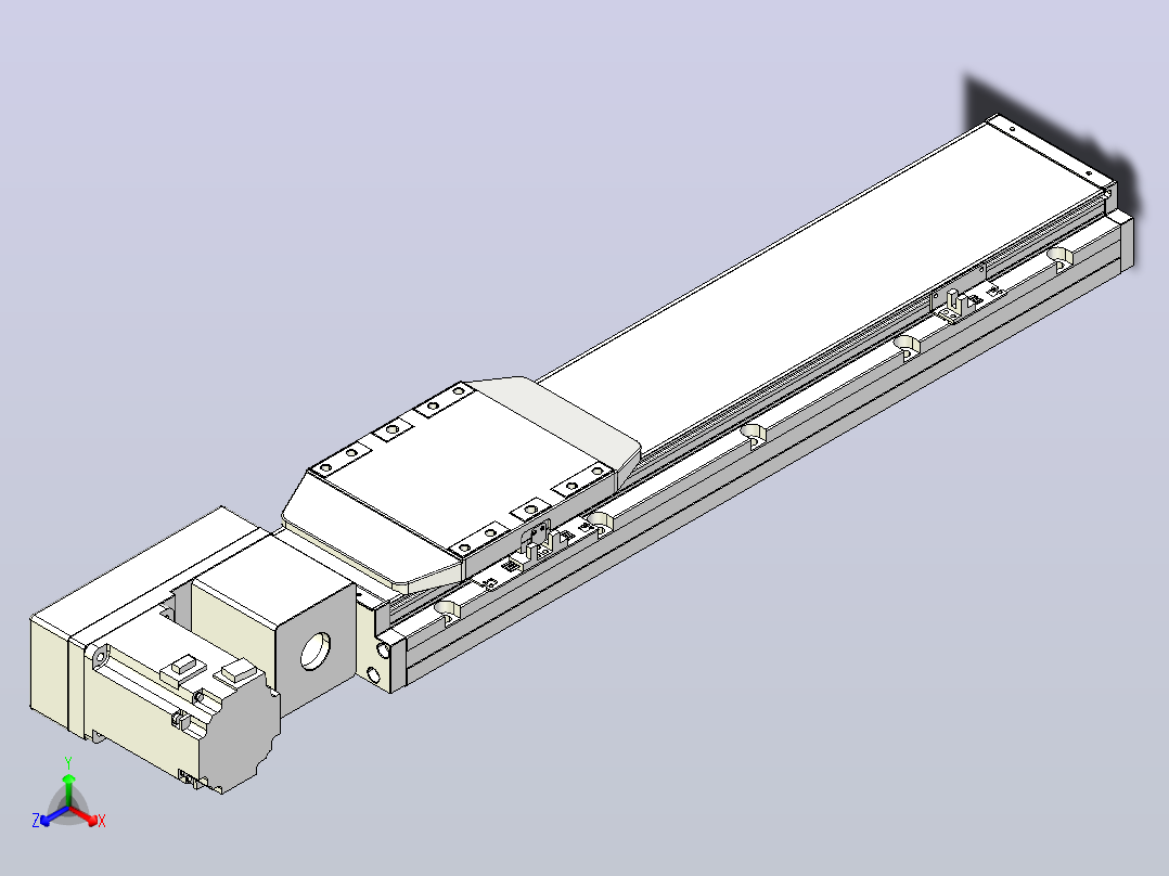 机器人皮带驱动直线轴TPA-GCB-150-P80-L400-QL-M75-N3主视图