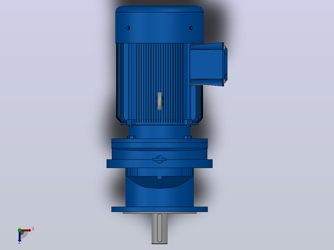 RXF97法兰轴伸式安装斜齿轮减速机RX97-Y5.5-4P-132S-M1-0°-Φ300俯视图