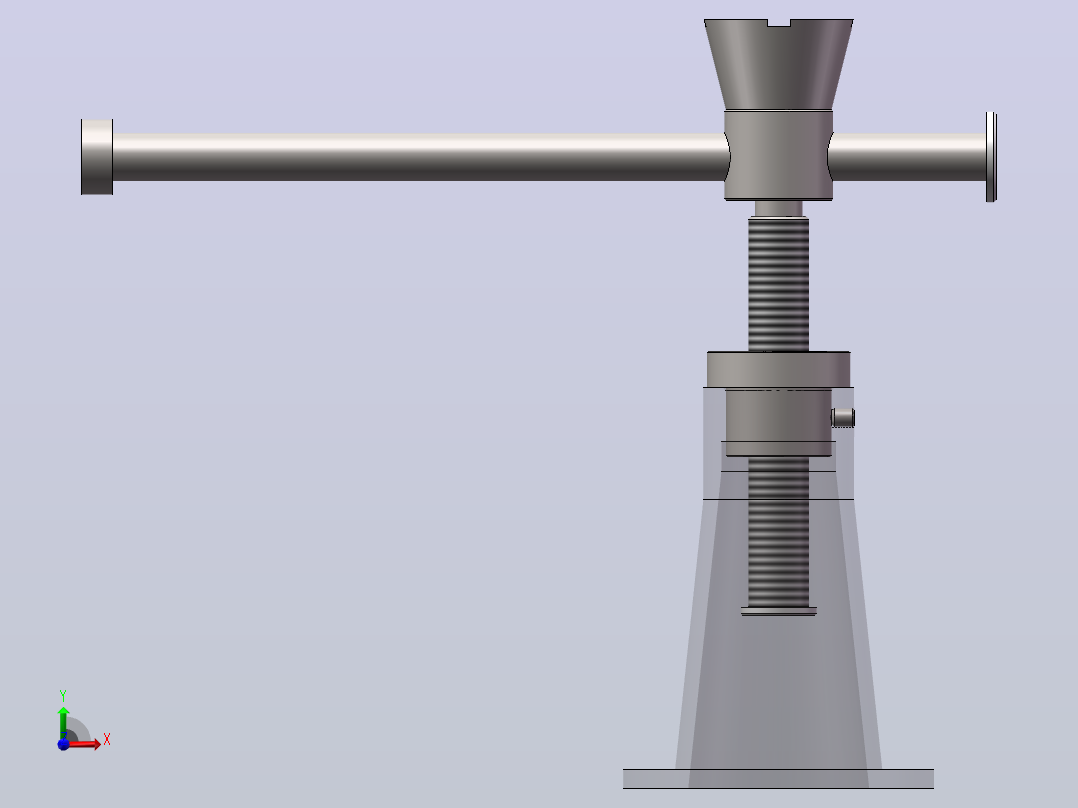 螺旋千斤顶设计F=45.5KN（SW+CAD+说明书）前视图