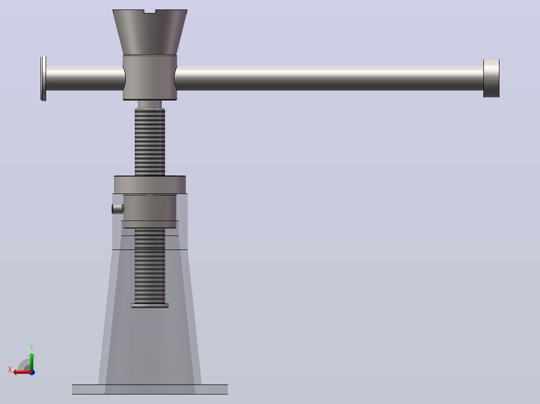 螺旋千斤顶设计F=45.5KN（SW+CAD+说明书）后视图