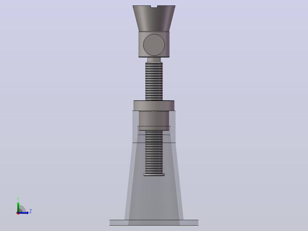 螺旋千斤顶设计F=45.5KN（SW+CAD+说明书）左视图