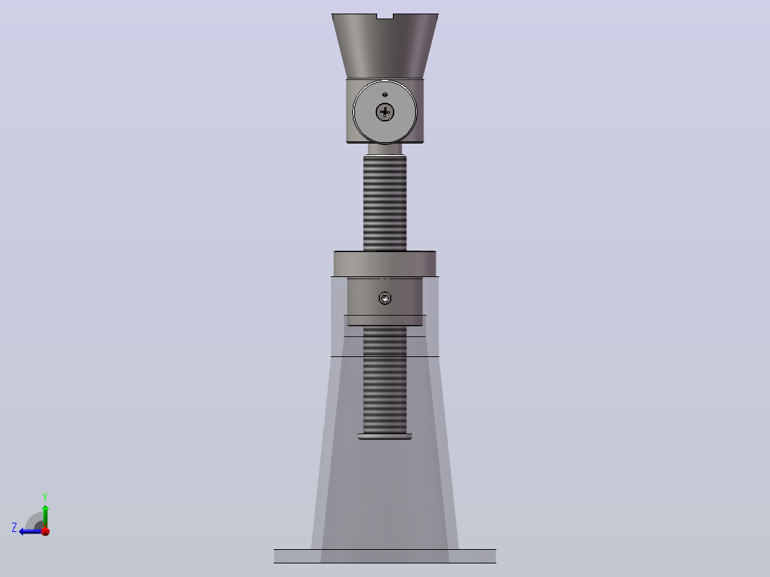 螺旋千斤顶设计F=45.5KN（SW+CAD+说明书）右视图