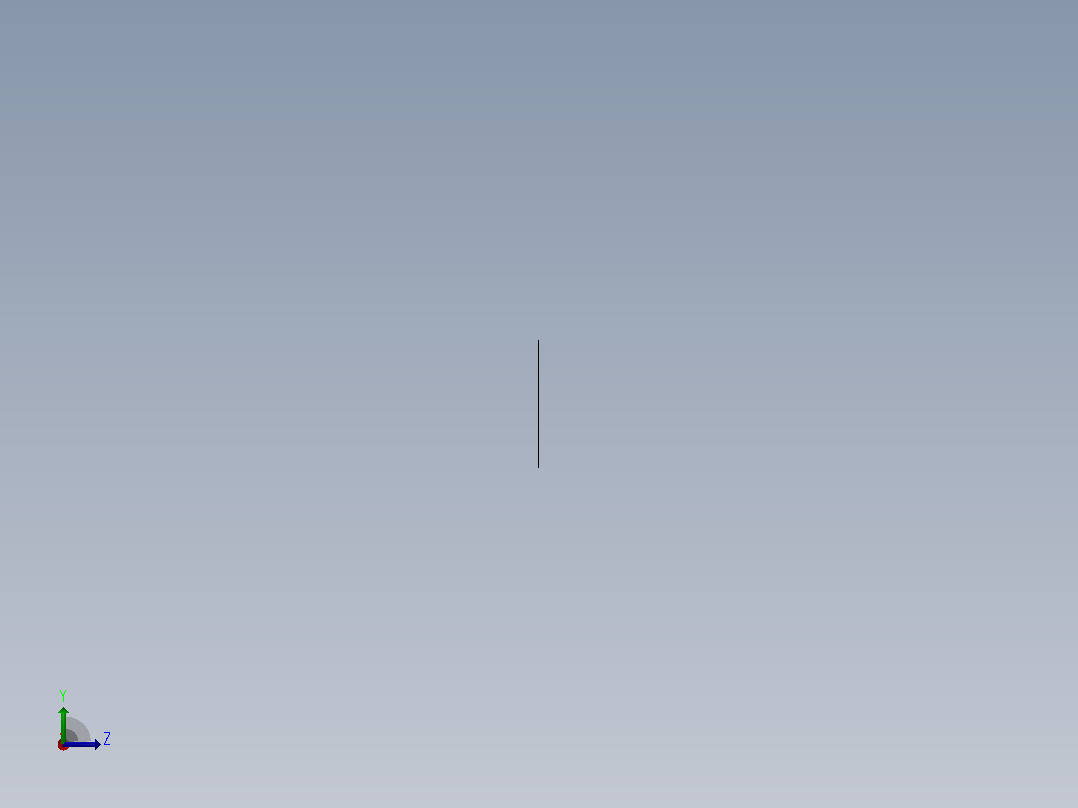 NACA 0012 翼型截面的表面模型左视图