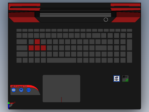 联想IdeaPad Y700 11笔记本电脑俯视缩略图