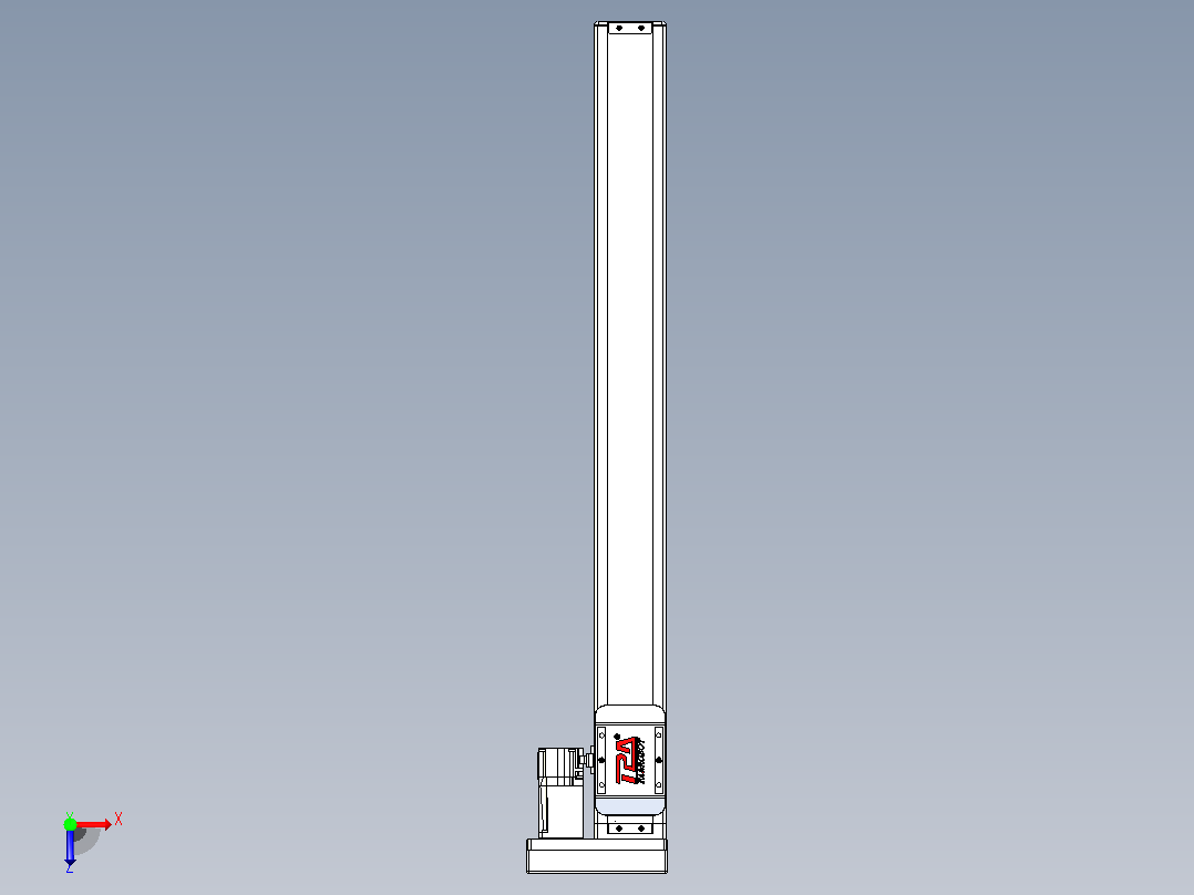 滚珠丝杠直线轴带导轨全封闭TPA-HCR-65S-1610C-L600-ML-Y-P10-N3俯视图