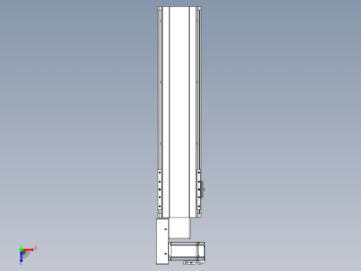 皮带直线轴半封闭可选导轨TPA-HNB-140D-120-L450-ML-C-P40-N3俯视缩略图
