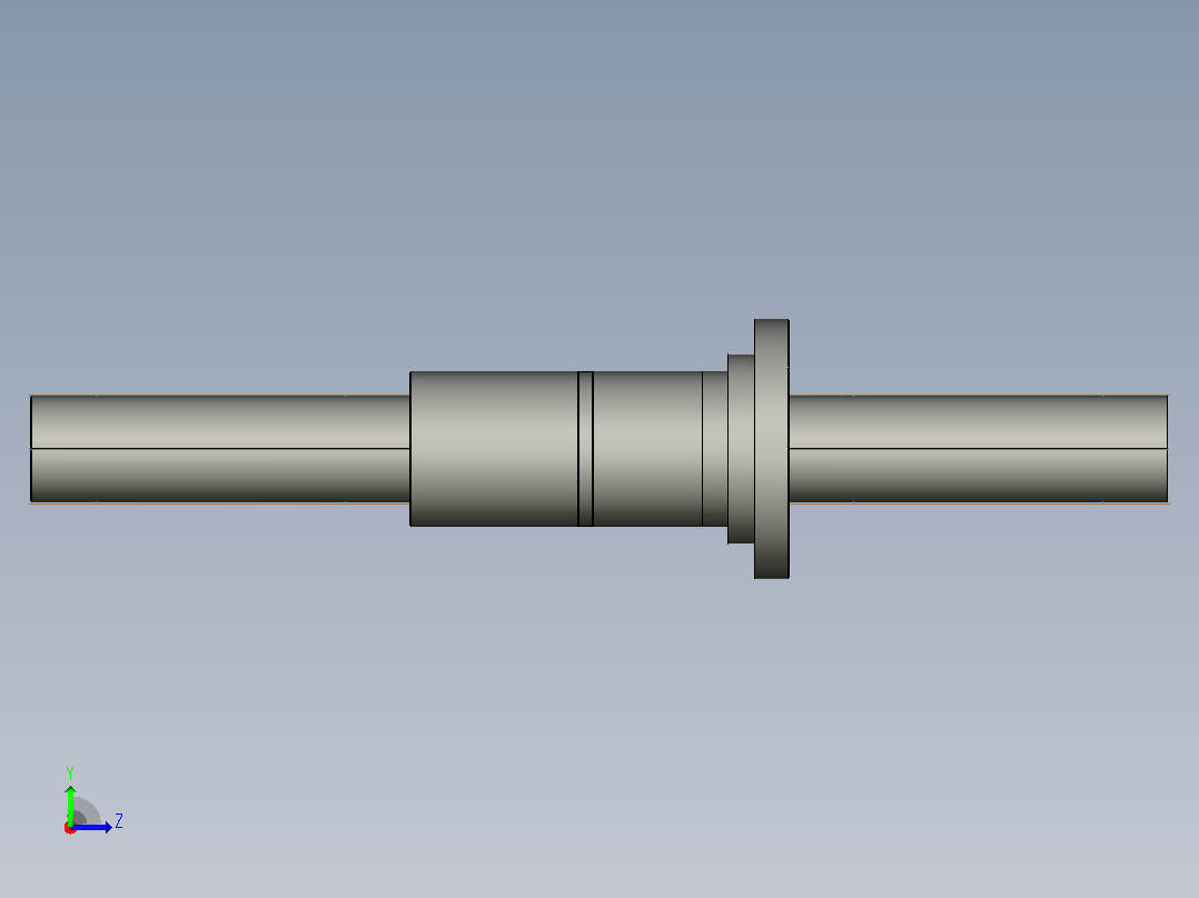 CMFZD12525-5滚珠丝杆3D模型左视图