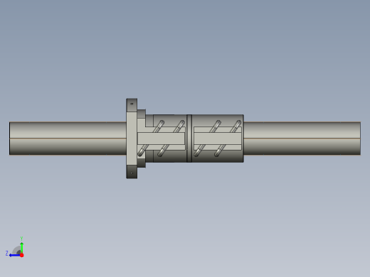 CMFZD12525-5滚珠丝杆3D模型右视缩略图