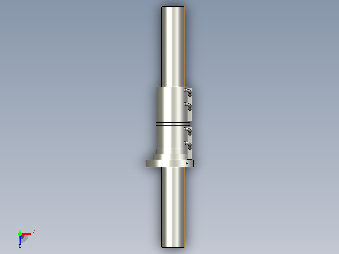 CMFZD12525-5滚珠丝杆3D模型俯视图
