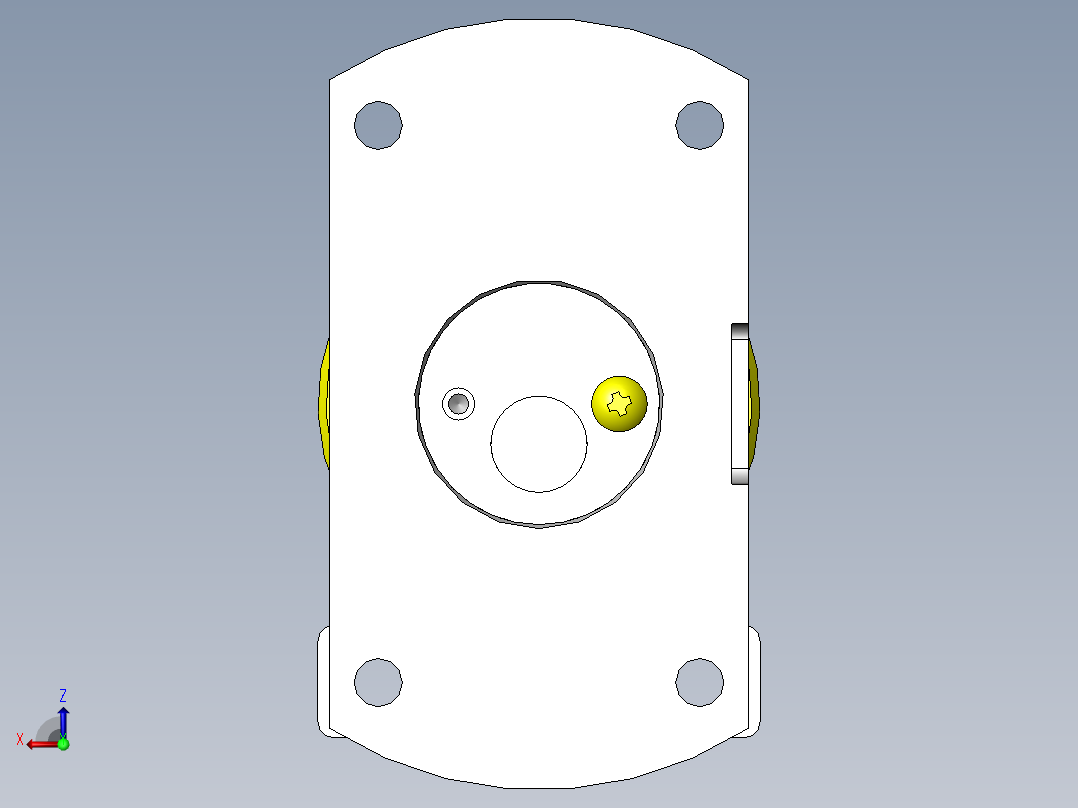带喷气的摄像头调整机构后视图