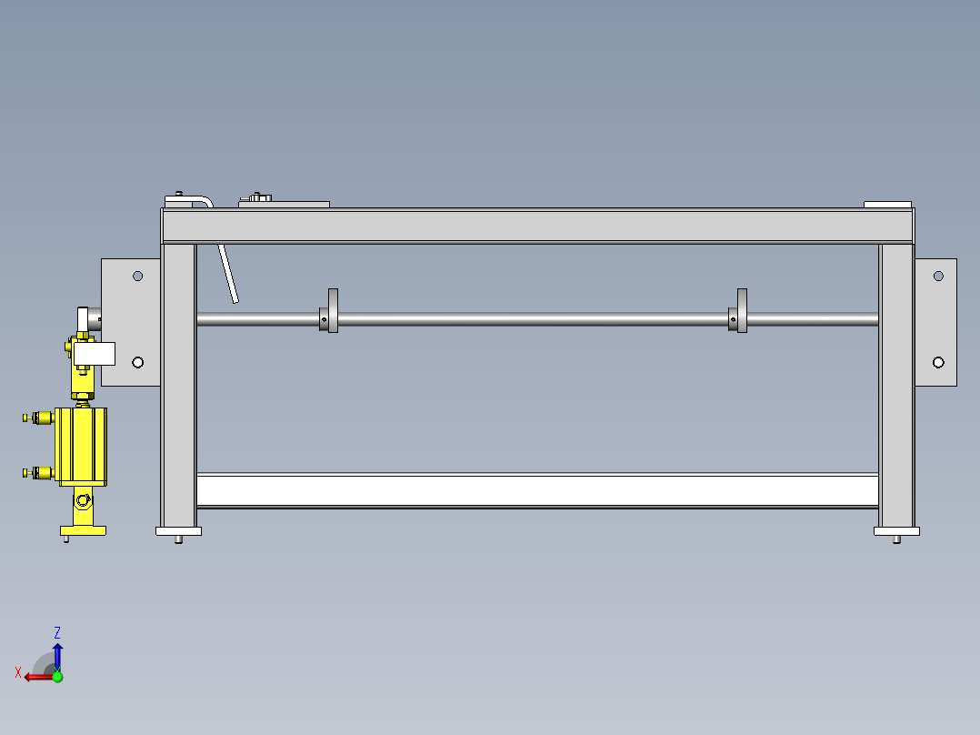 工件的切断后视图