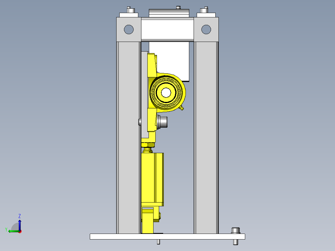 工件的切断左视图