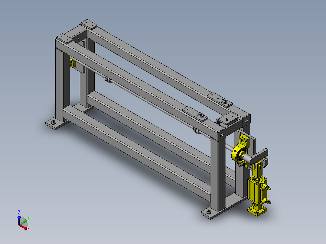 工件的切断正等轴测图