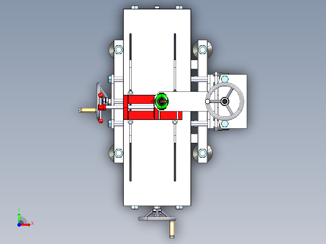 Frezarka台式钻机3D模型图纸 CATIA设计前视图