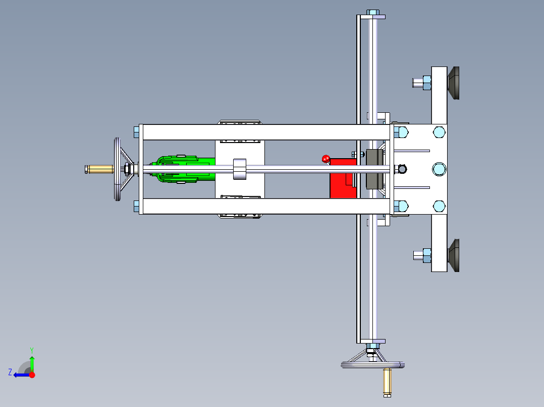 Frezarka台式钻机3D模型图纸 CATIA设计右视图