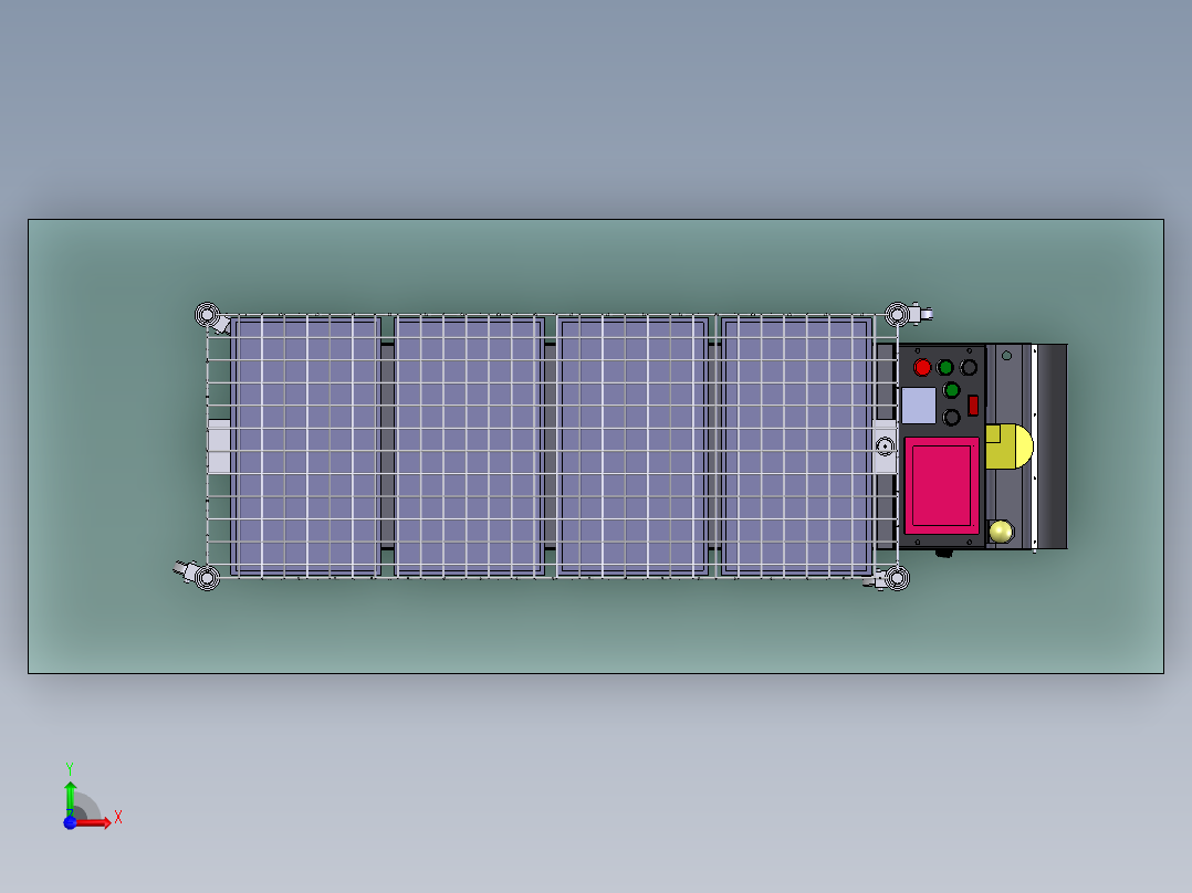 潜伏式AGV配料架sw13前视图