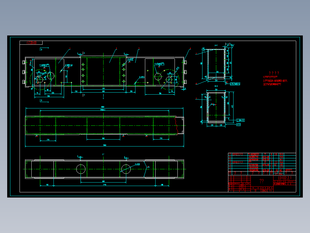 12.6m电动单梁起重机总图