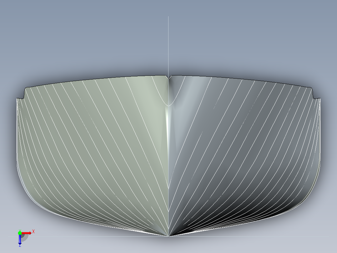 PROJEKT 1547船舶模型3D图纸 IGS格式俯视图