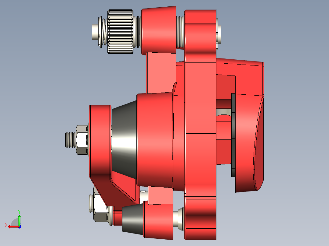 自行车踏板连接件3D图纸 Solidworks设计 附STEP后视图