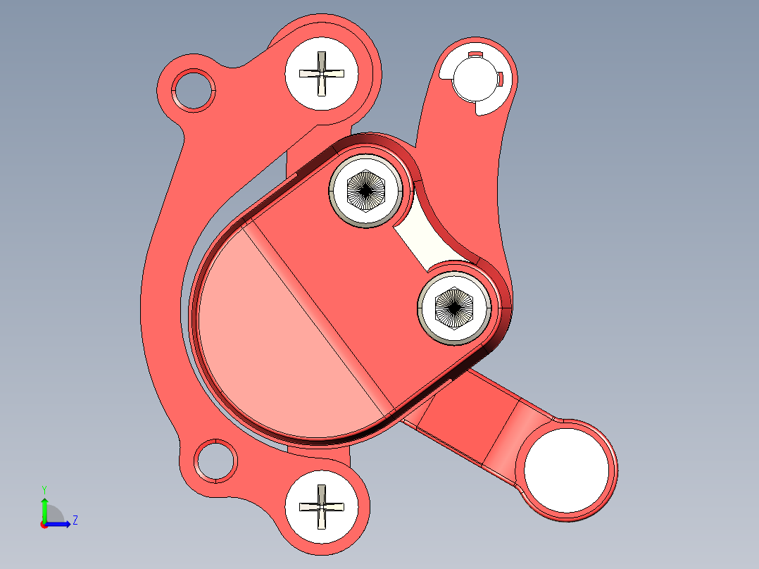 自行车踏板连接件3D图纸 Solidworks设计 附STEP左视图