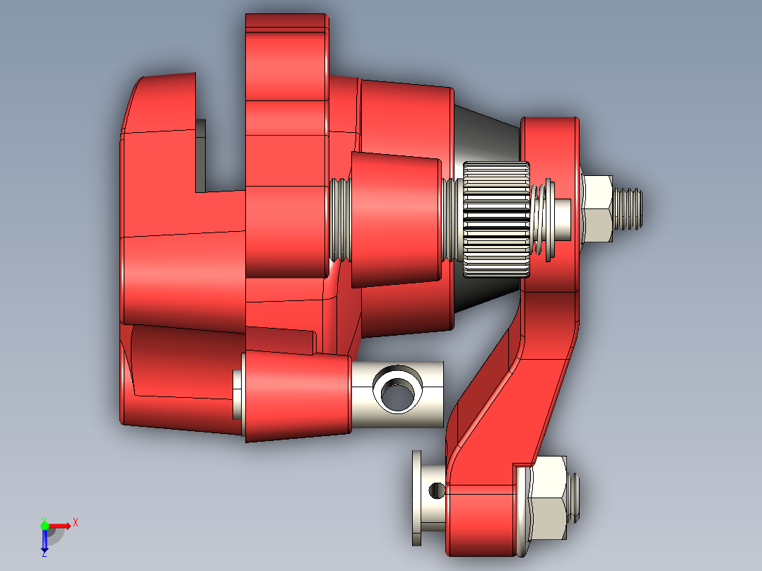 自行车踏板连接件3D图纸 Solidworks设计 附STEP俯视图