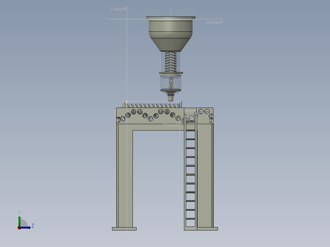 注塑成型模型左视图