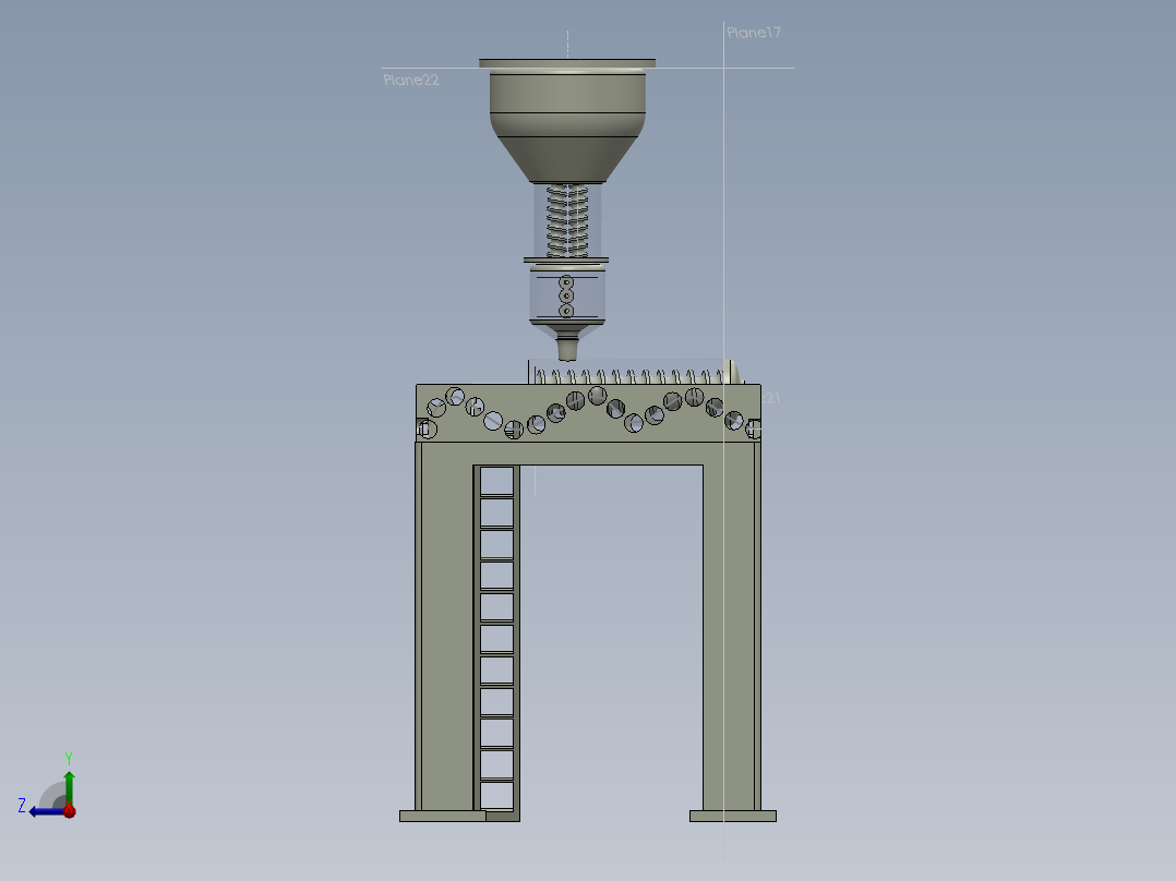 注塑成型模型右视图