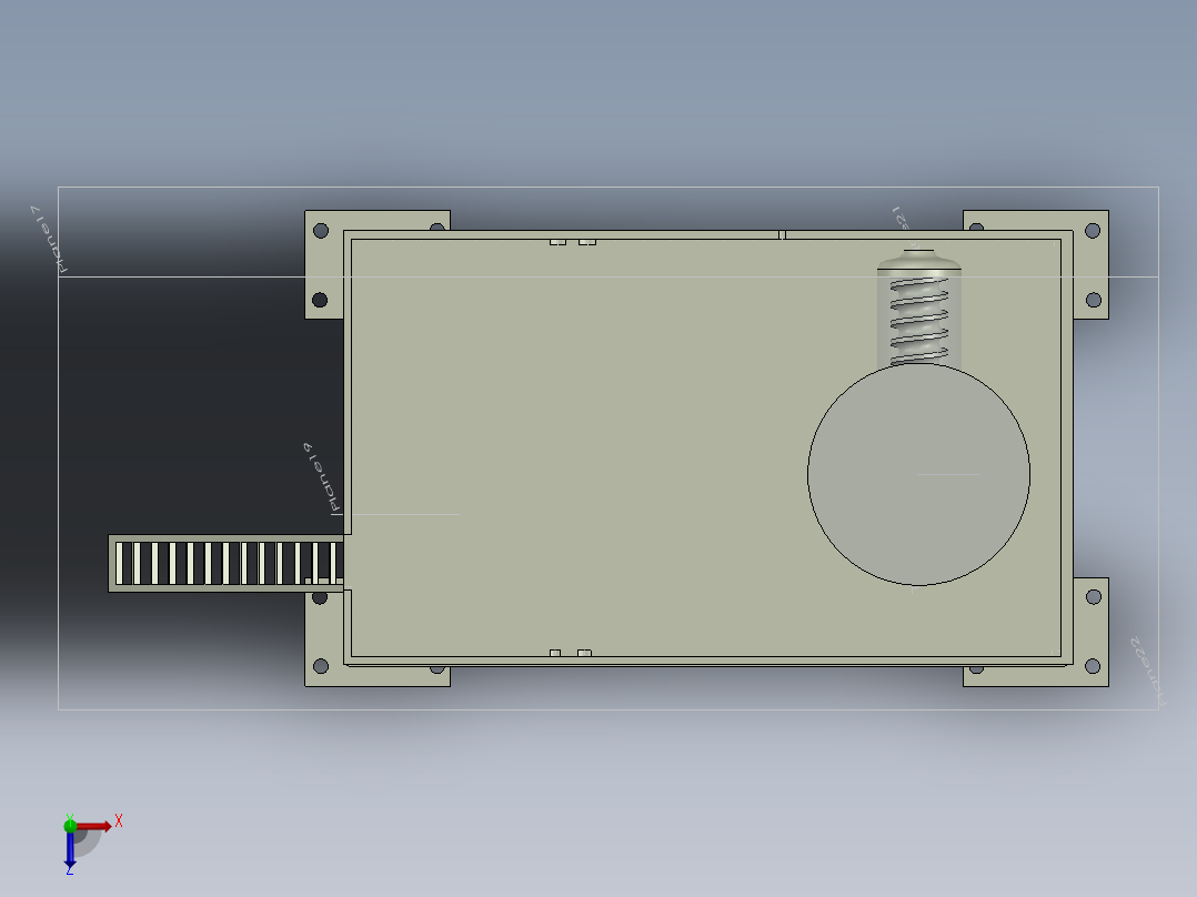 注塑成型模型俯视图