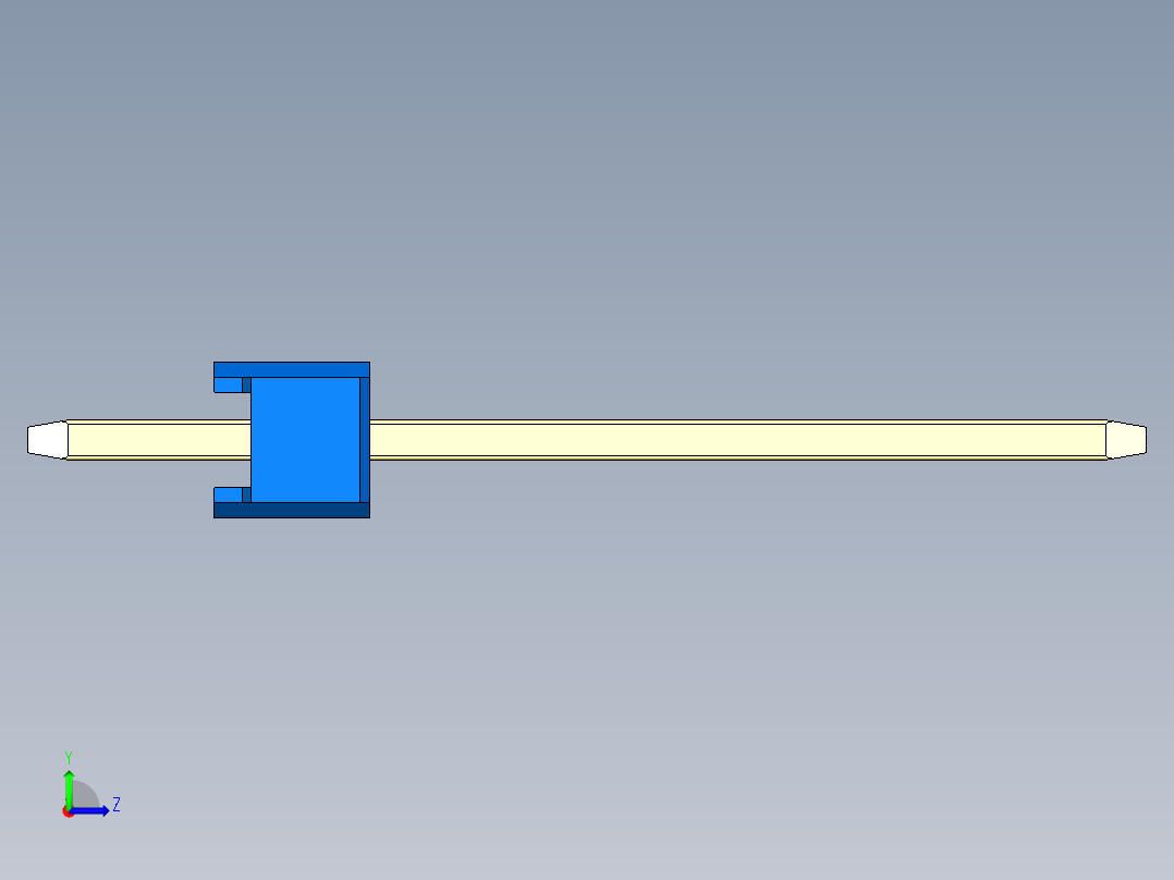 彩色公头100mil（2.54mm）系列-DS1021_blue_1x31p_100mil_Type5_rev1.0左视图