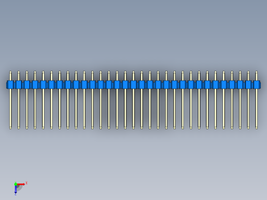 彩色公头100mil（2.54mm）系列-DS1021_blue_1x31p_100mil_Type5_rev1.0俯视缩略图