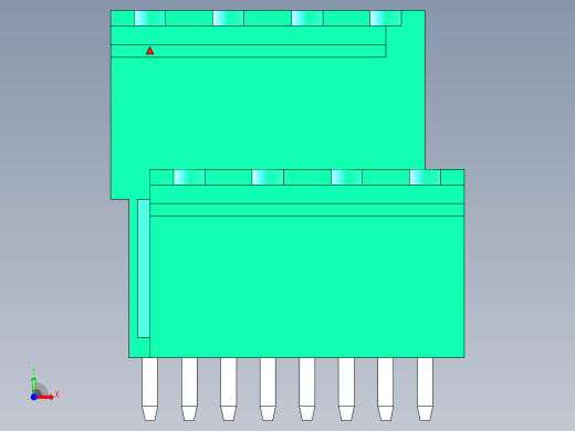 DEGSON 2EDG 系列 5.0mm 可插拔接线端子组-2EDGVT-5.0-08P-14-00AH前视缩略图