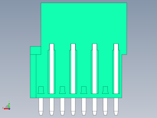 DEGSON 2EDG 系列 5.0mm 可插拔接线端子组-2EDGVT-5.0-08P-14-00AH后视缩略图