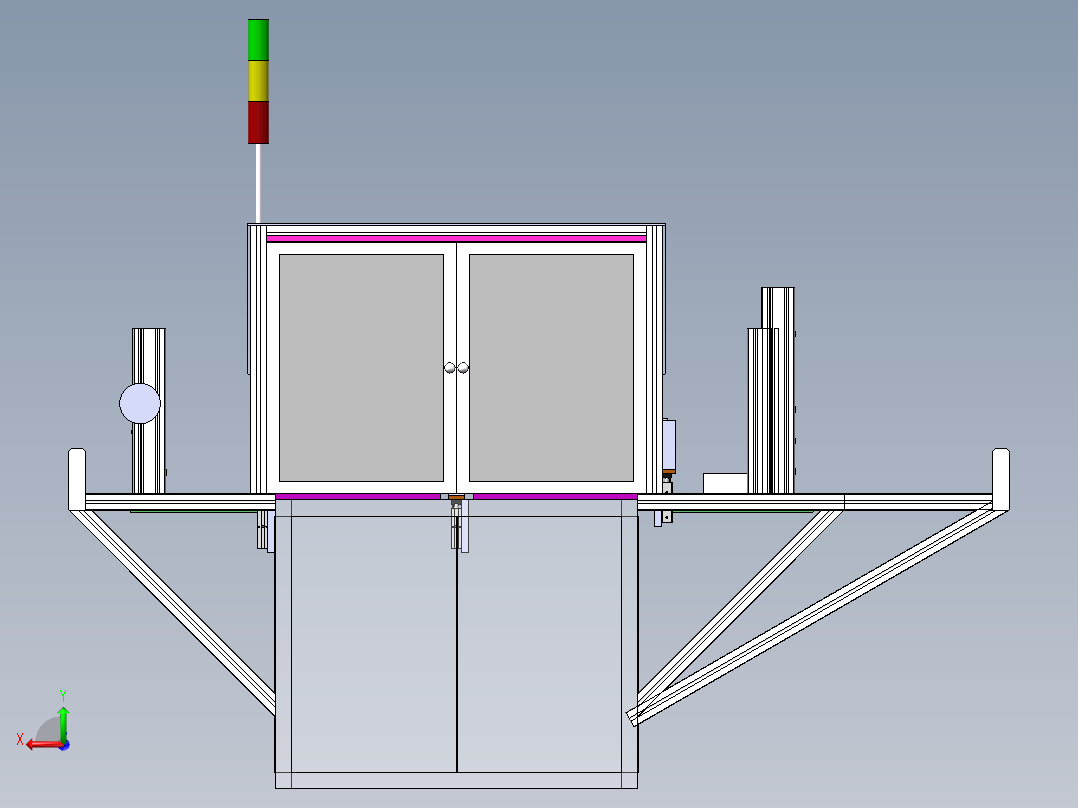 双工位热压机后视图