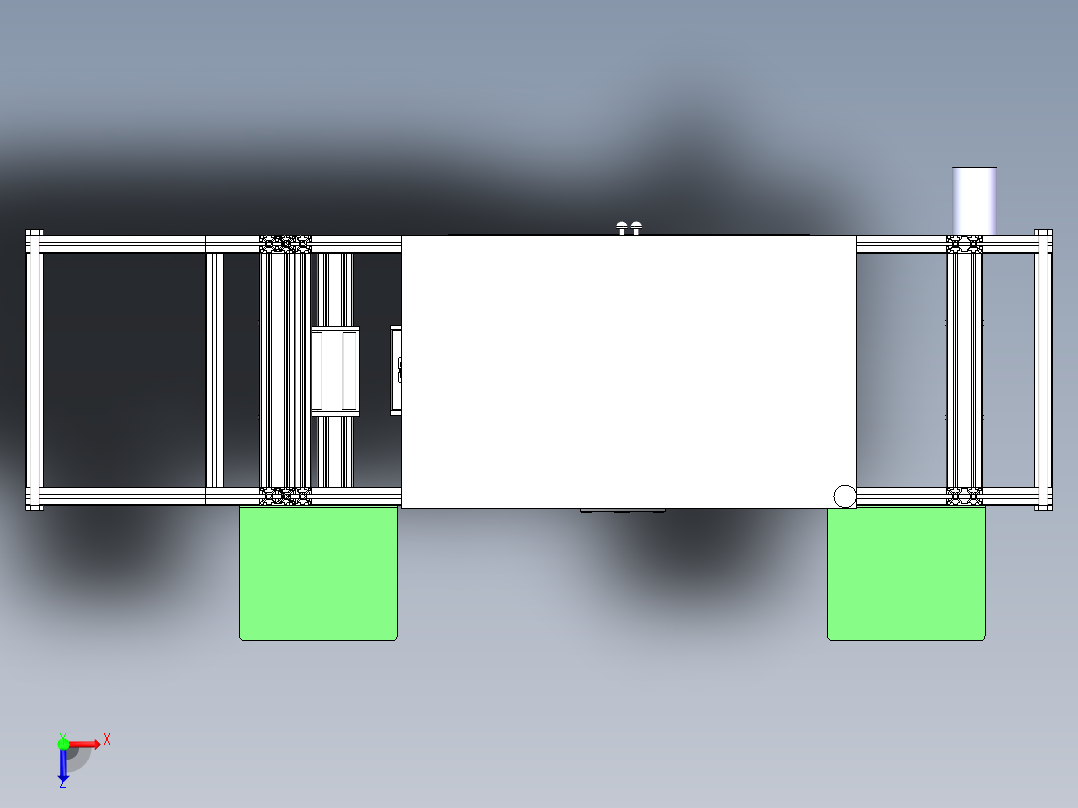 双工位热压机俯视图