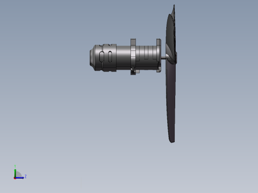 扇叶SW三维模型左视缩略图