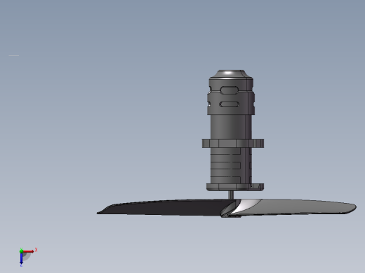 扇叶SW三维模型俯视缩略图