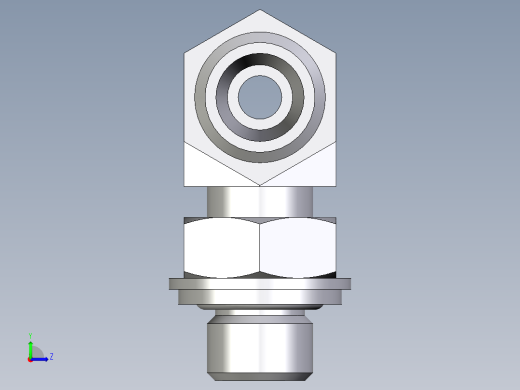 卡套式工业通用硬管接头EO_Adjustable_locknut_branch_tee_TEE06LROMDCF左视缩略图