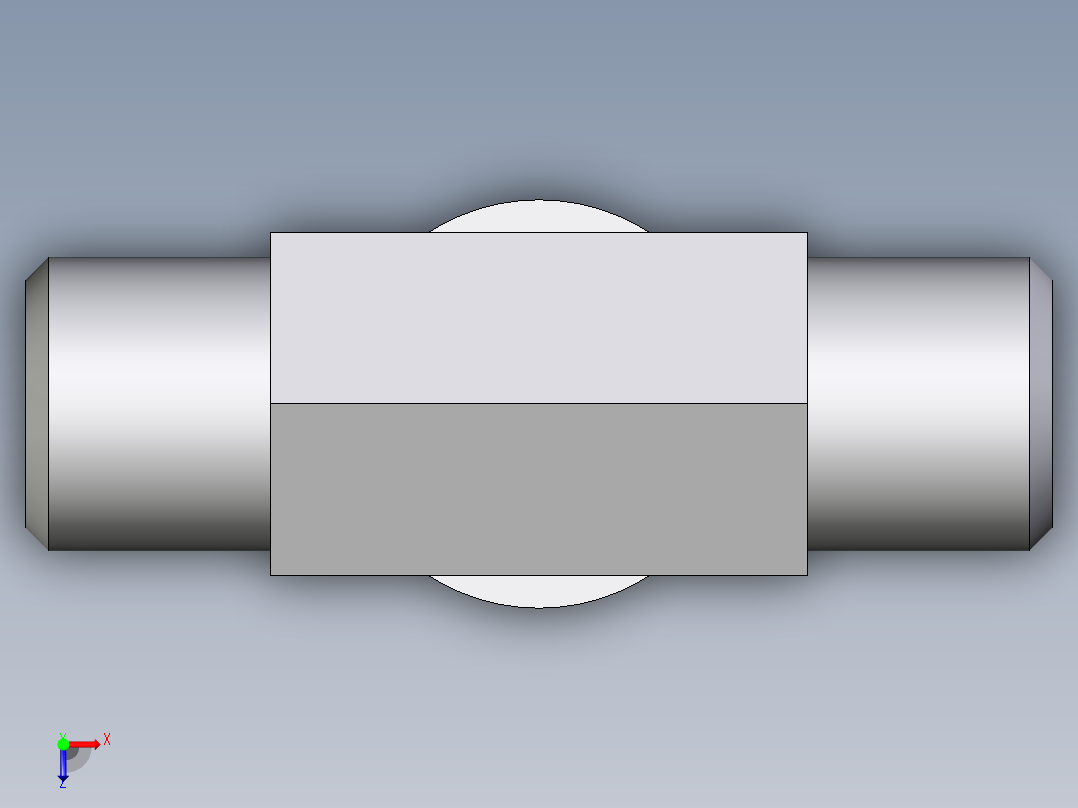 卡套式工业通用硬管接头EO_Adjustable_locknut_branch_tee_TEE06LROMDCF俯视图
