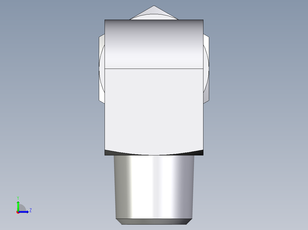 卡套式工业通用硬管接头EO_Male_stud_elbow_WE10LRCF左视图