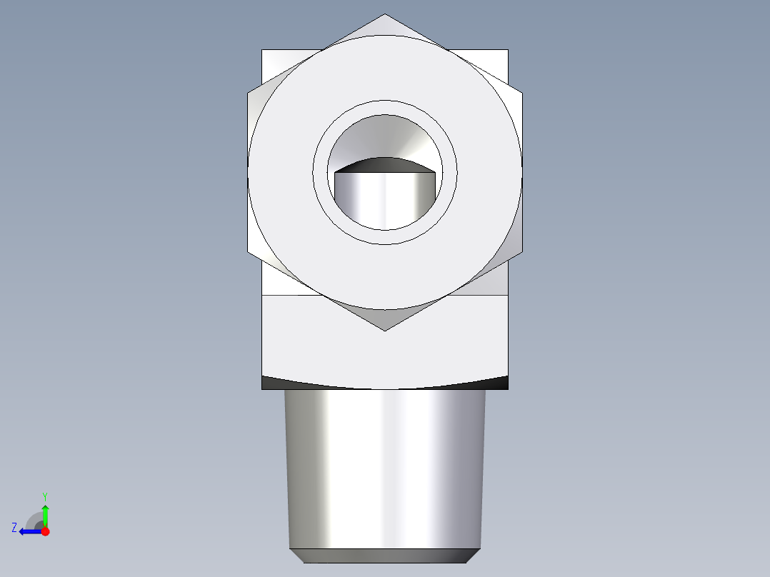 卡套式工业通用硬管接头EO_Male_stud_elbow_WE10LRCF右视图