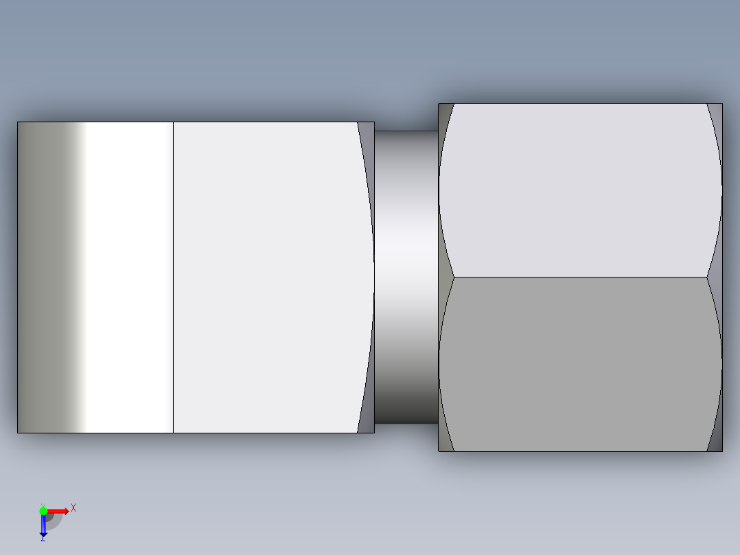 卡套式工业通用硬管接头EO_Male_stud_elbow_WE10LRCF俯视图